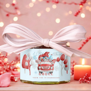 Happy Gnoel Christmas Gnomes Honey Jar Favors