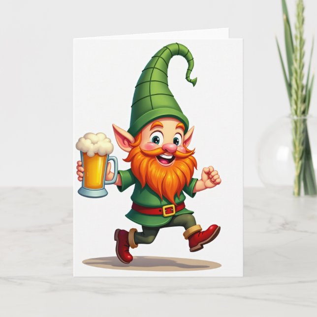 Happy Gnome Celebration Card (Front)
