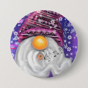 Happy Gnome Christmas Button