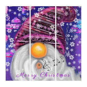 Happy Gnome Christmas Triptych