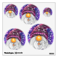 Happy Gnome Christmas Wall Decals