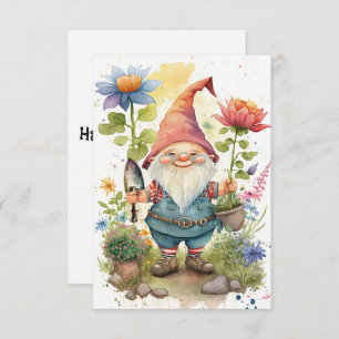 Happy Gnome-tastic Birthday Postcard: Colorful Gar Card