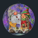 Happy Gnomes Christmas Dart Board<br><div class="desc">Dartboards with Couple Hugged Gnomes Singing Happy Christmas Song Fun Drawing Gnome Party - Choose / Add Your Unique Text / Name / Color - Make Your Special Gift - Resize and move or remove and add image / text with customization tool ! Drawing and Design by MIGNED. Please see...</div>