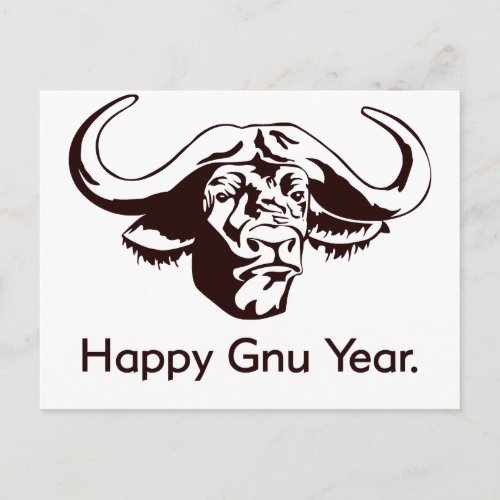 Happy Gnu Year Postcard