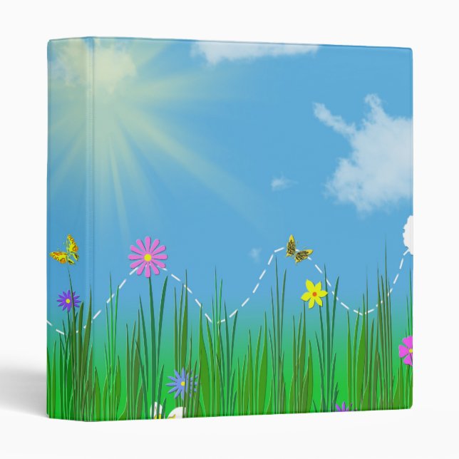 Happy Go Lucky 3 Ring Binder (Front/Spine)