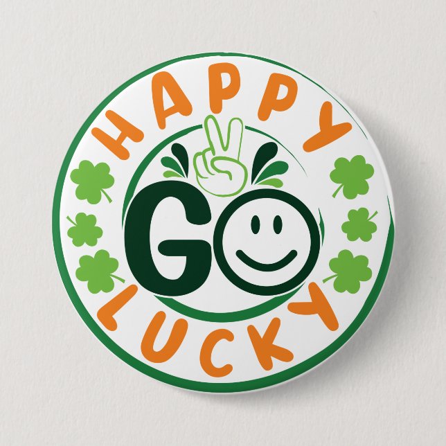 Happy Go Lucky-52904 Button (Front)