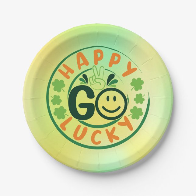Happy Go Lucky-52904 Paper Plates (Front)