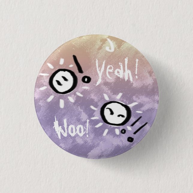 Happy Go Lucky Button (Front)