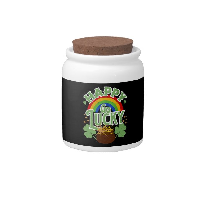 Happy Go Lucky Candy Jar (Front)