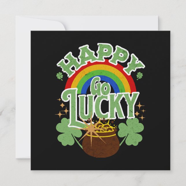 Happy Go Lucky Invitation (Front)