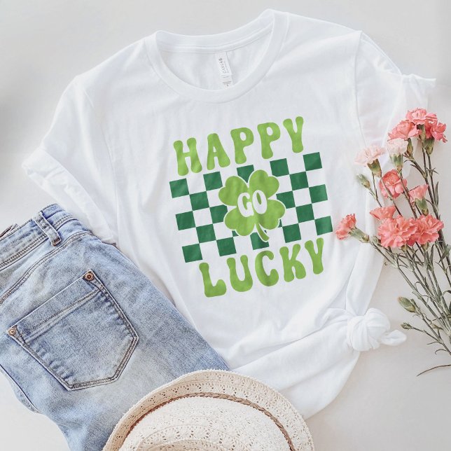 Happy Go Lucky Shirt, St Patrick's Day T-Shirt (Creator Uploaded)