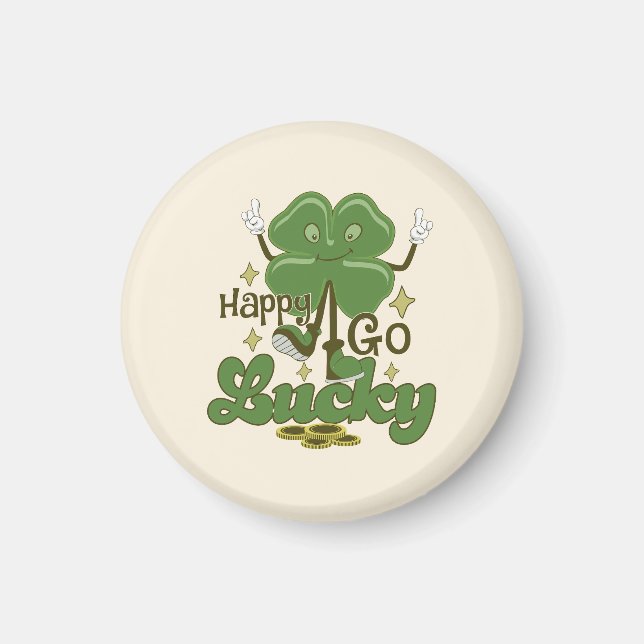 Happy Go Lucky St. Patrick's Day  Magnet (Front)
