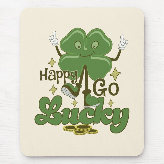 Happy Go Lucky St. Patrick's Day Mouse Pad (Front)