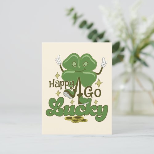 Happy Go Lucky St Patricks Day Postcard