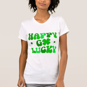 HAPPY GO LUCKY Women’s Tshirt shamrocks 