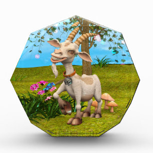 Happy Goat Acrylic Award