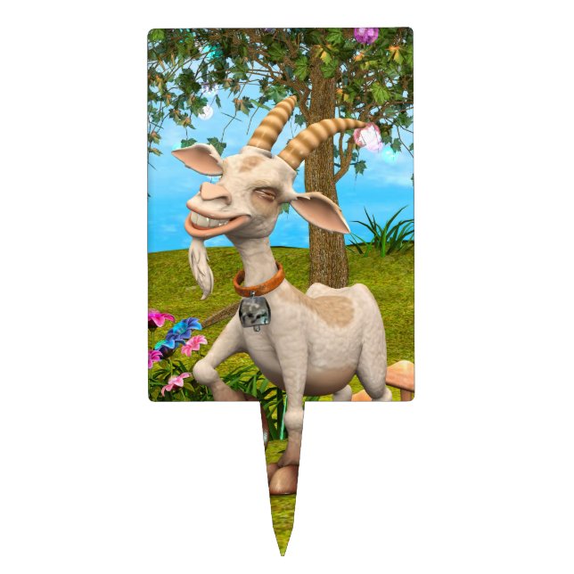 Happy Goat Cake Topper (Front)