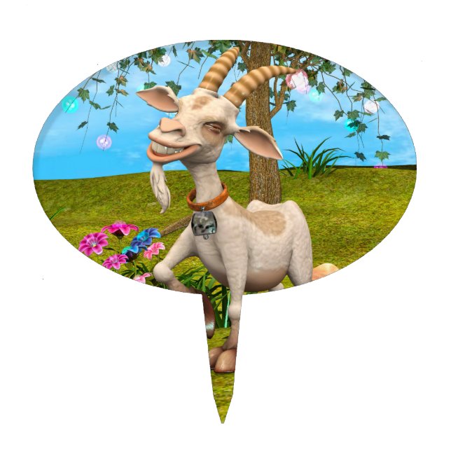 Happy Goat Cake Topper (Front)