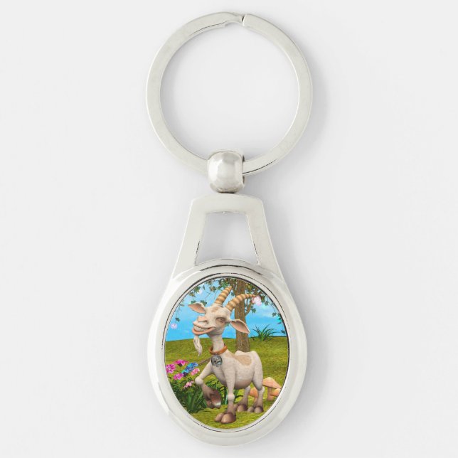 Happy Goat Keychain (Front)