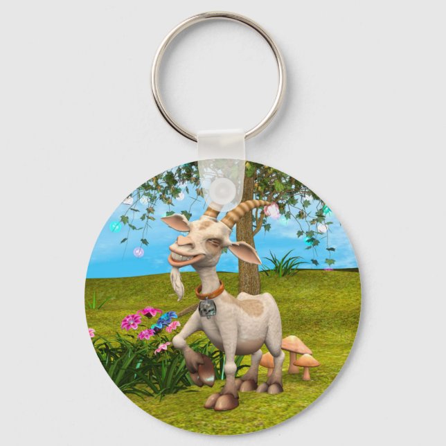 Happy Goat Keychain (Front)