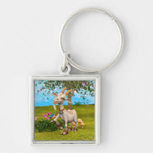 Happy Goat Keychain
