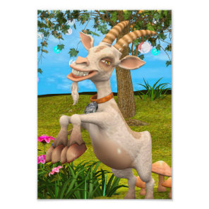 Happy Goat Photo Print