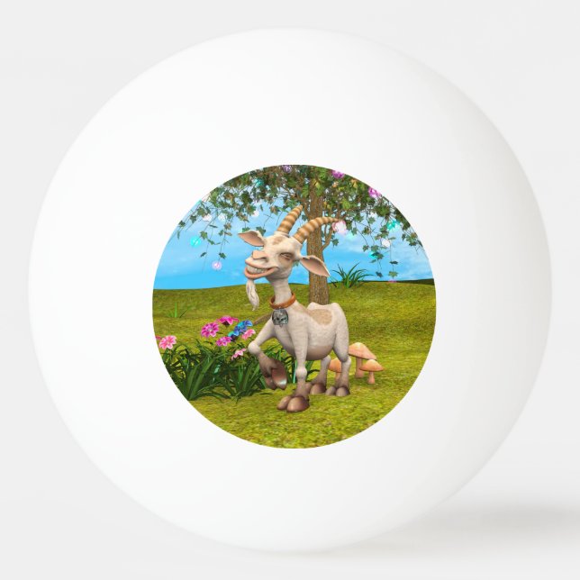 Happy Goat Ping Pong Ball (Front)