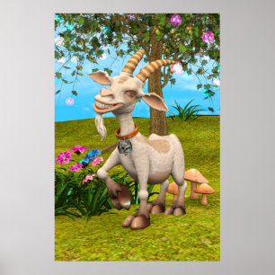 Happy Goat Poster