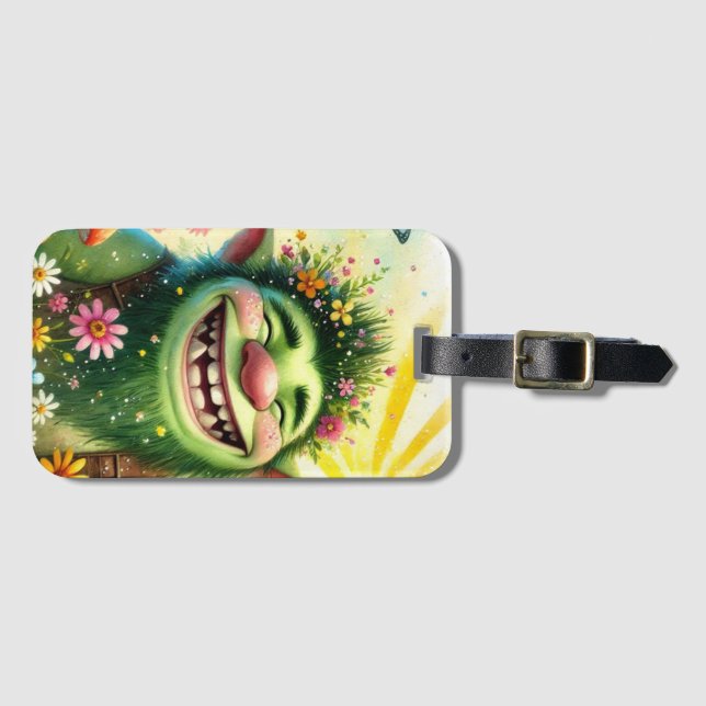 happy Goblin Boy Smiling Luggage Tag (Front Horizontal)