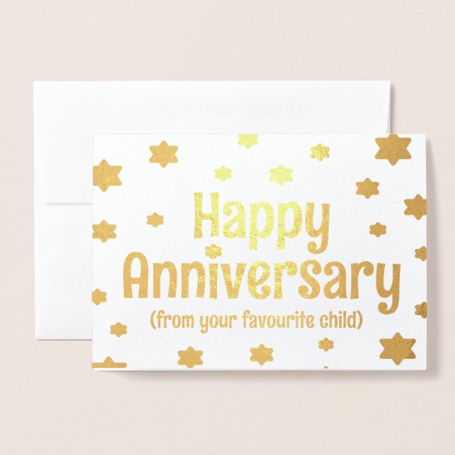 Happy Golden Anniversary funny mum and dad Foil Card (Front With Envelope)