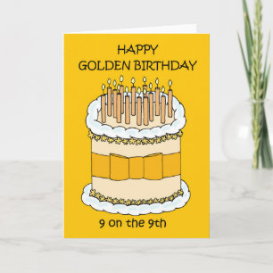 Happy Golden Birthday 9 on the 9th Card