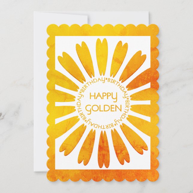 Happy Golden Birthday Card (Front)