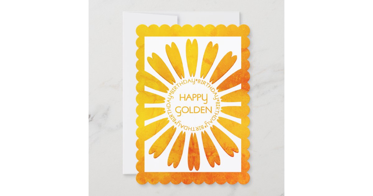 Happy Golden Birthday Card | Zazzle