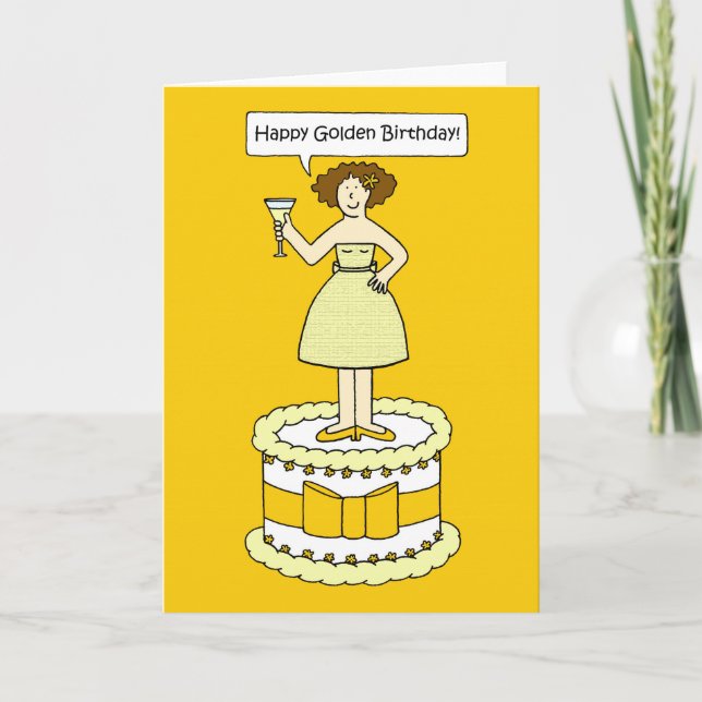 Happy Golden Birthday. Card (Front)