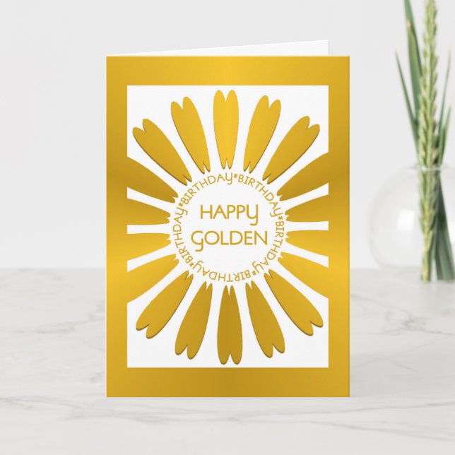 Happy Golden Birthday Card (Front)