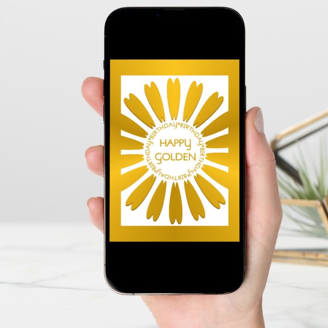 Happy Golden Birthday Card (Front Digital)