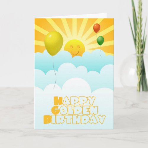 Happy Golden Birthday Card