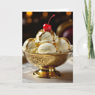 Happy Golden Birthday   Ice Cream Sundae Card