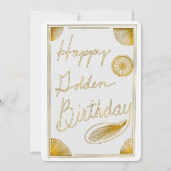 Happy Golden Birthday Typography Gold Design by janislil at Zazzle