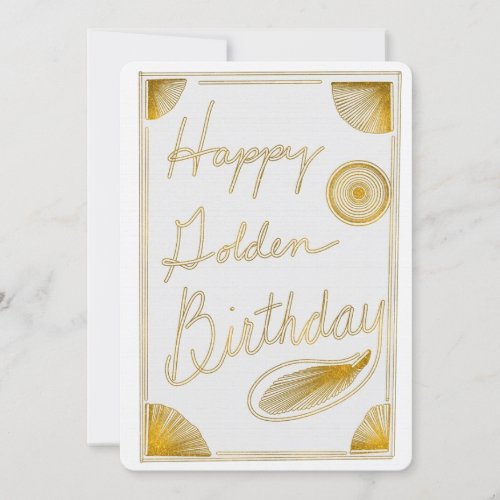 Happy Golden Birthday Typography Gold Design 