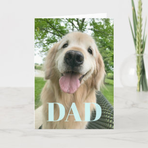 Happy Golden Retriever Dog Father's Day Card