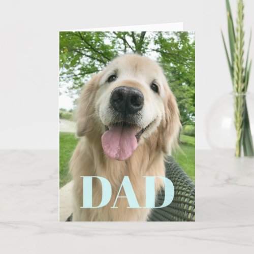 Happy Golden Retriever Dog Fathers Day Card