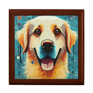 Happy Golden Retriever Gift Box