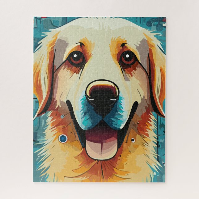 Happy Golden Retriever Jigsaw Puzzle (Vertical)
