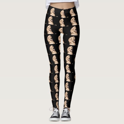 Happy Golden Retriever Leggings