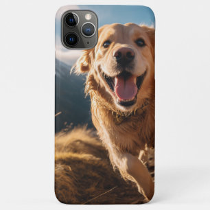 Happy Golden Retriever Running iPhone 11 Pro Max Case
