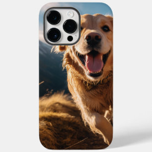 Happy Golden Retriever Running Case-Mate iPhone 14 Pro Max Case