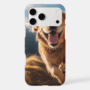 Happy Golden Retriever Running iPhone 17 Pro Max Case