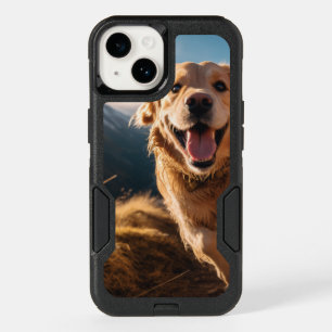 Happy Golden Retriever Running OtterBox iPhone 14 Case