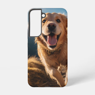 Happy Golden Retriever Running Samsung Galaxy S22 Case